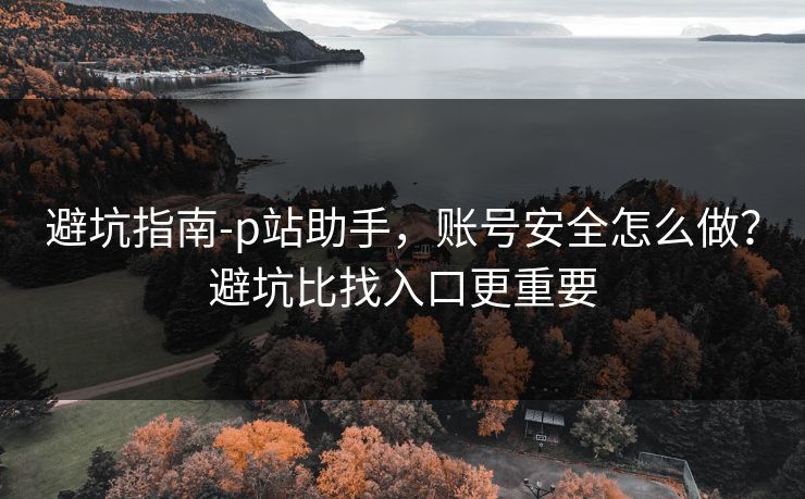 避坑指南-p站助手，账号安全怎么做？避坑比找入口更重要